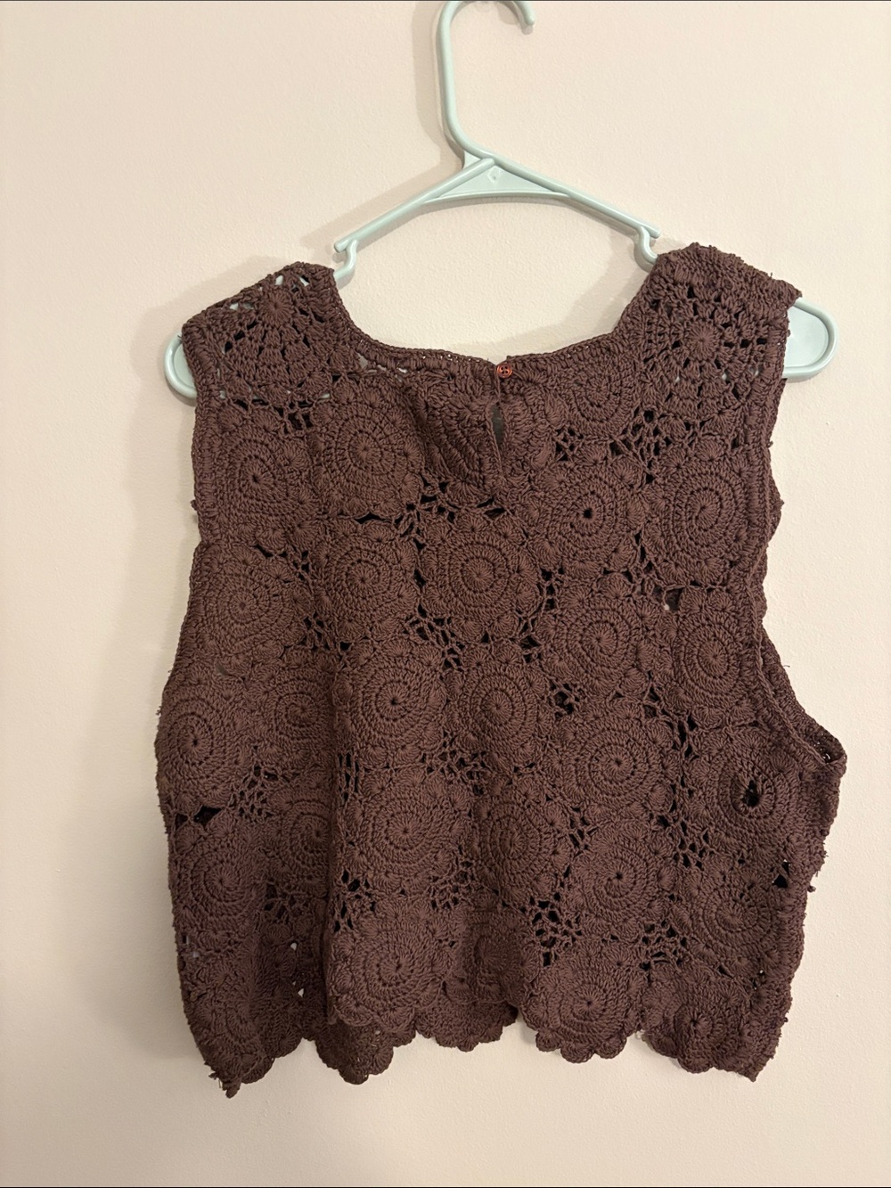 Evereve Brown Crochet Sleeveless Top - Picture 4 of 4